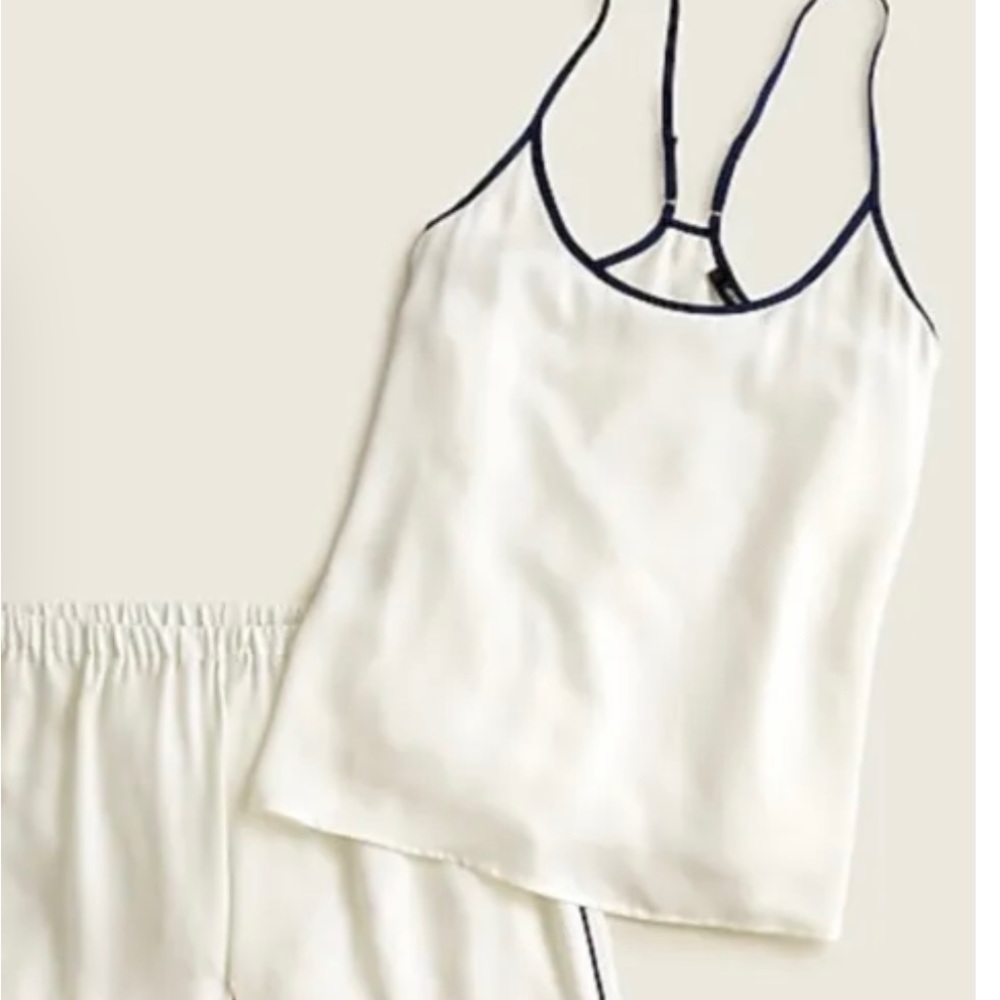 J. Crew Easy-luxe Eco Tank pajama set Ivory size Medium new